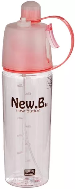 Бутылка для воды Mindo New B 600 мл Розовая (md8015-p)