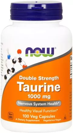 Амінокислота Now Foods Таурин 1000 мг 100 гелевих капсул (733739001429)