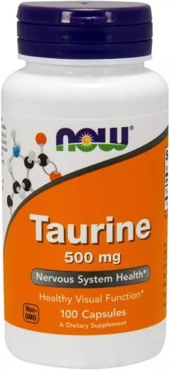 Амінокислота Now Foods Таурин 500 мг 100 капсул (733739001405)