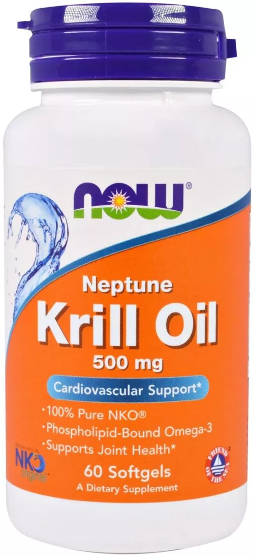 Жирные кислоты Now Foods Neptune Krill Oil Крылевой жир 500 мг 60 желатиновых капсул (733739016256) - фото №3