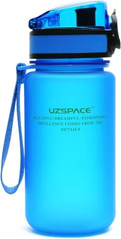 Бутылка для воды Uzspace Frosted 350 мл Голубая (6955482371480)