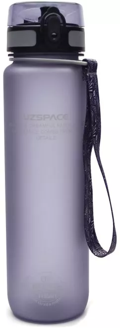 Пляшка для води Uzspace Frosted 1000 мл Сіра (6955482371022)