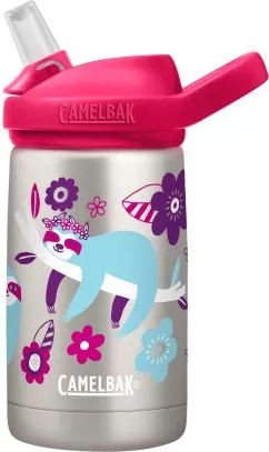 Спортивная термо-бутылка для воды CamelBak 2284103040 eddy+ Kids Kids SST Vacuum Insulated 12 oz Flowerchild Sloth 0.35 л (886798025070)
