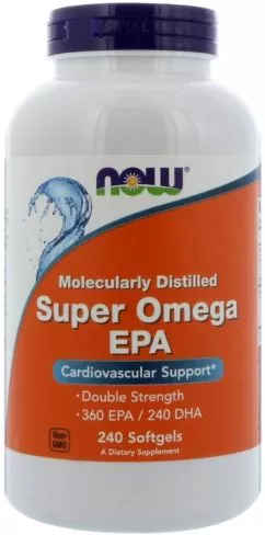 Жирные кислоты Now Foods Super Omega EPA 1200 мг 240 капсул (733739016836)