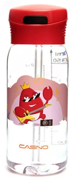 Бутылка для воды Casno KXN-1195 400 мл Красная (краб) (KXN-1195_Red)