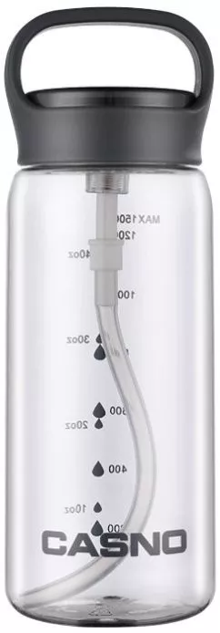 Пляшка для води Casno KXN-1238 1.5 л Сіра (KXN-1238_Grey)