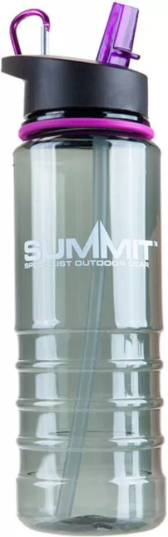Бутылка Summit Tritan Bottle с соломинкой и фиолетовым карабином 700 мл (696000p)