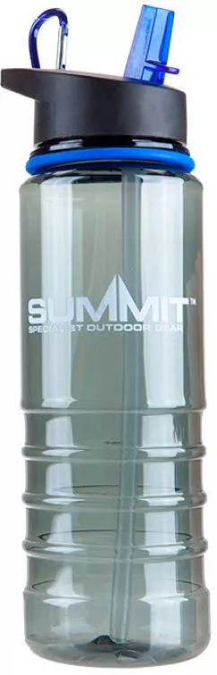 Бутылка Summit Tritan Bottle с соломинкой и карабином синяя 700 мл (696000B)
