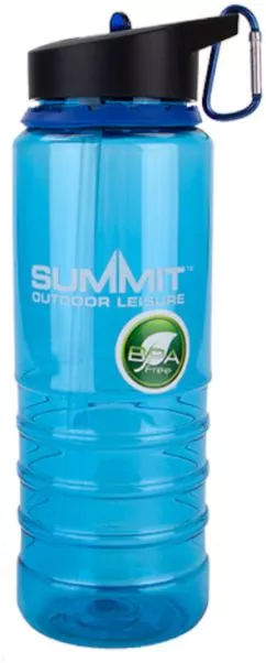 Бутылка Summit Water Bottle Tritan с соломинкой и карабином 700 мл Синяя (SET309B)