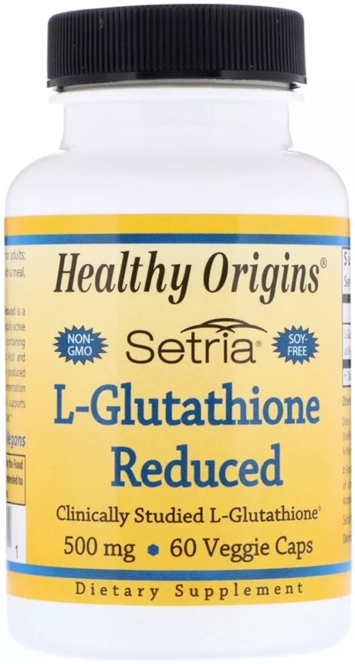 Амінокислота Healthy Origins L-Глутатіон 500 мг Setria 60 капсул (603573413361) - фото №3