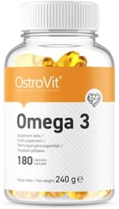 Жирные кислоты OstroVit Omega 3 180 капсул (5902232613124)