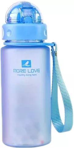 Бутылка для воды Casno MX-5028 More Love 400 мл Голубая (MX-5028_Blue)