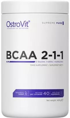 Амінокислота ВСАА OstroVit BCAA 2-1-1 Instant 400 г Натуральний (5902232619744)