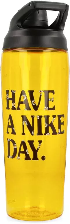Бутылка для воды Nike TR Hypercharge Chug Bottle 24OZ 709 мл Желтая с черным (N.100.1936.758.24) (887791412492)