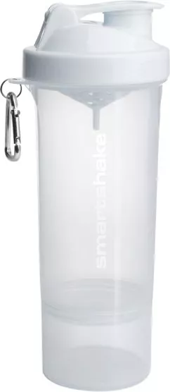 Шейкер спортивний SmartShake Slim 500 мл Pure White (10253301)
