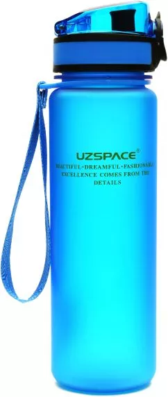 Пляшка для води Uzspace Frosted 500 мл Блакитна (6955482370896)