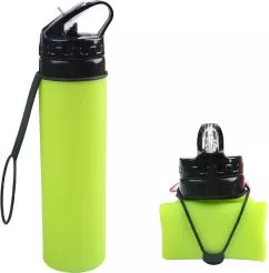 Бутылка для воды Xiamen силиконовая 600 мл Зеленая (PH050403)
