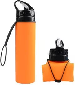 Бутылка для воды Xiamen силиконовая 600 мл Оранжевая (PH050406)