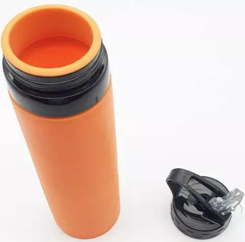 Бутылка для воды Xiamen силиконовая 600 мл Оранжевая (PH050406) - фото №4
