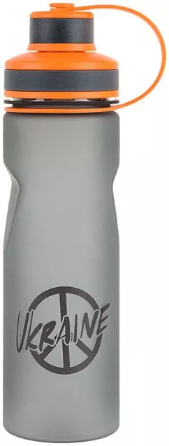 Бутылочка для воды Kite Ukraine 700 мл Серо-оранжевая (K22-398-01)