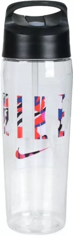 Бутылка для воды Nike TR Hypercharge Straw Bottle 24 OZ N.000.0034.935.24 709 мл Прозрачно-розовая (887791412225)