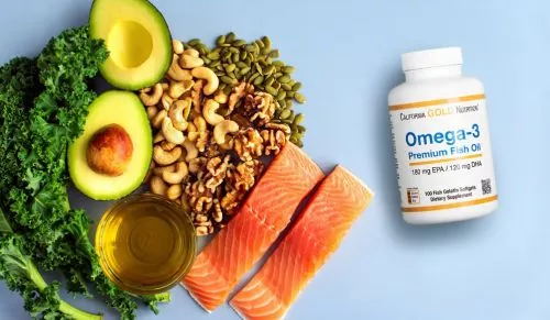 Омега-3 риб'ячий жир, жирні кислоти 180 мг ЕПК / 120 мг ДГК преміальної якості, Omega-3 Premium Fish Oil, California Gold Nutrition 100 капсул із риб’ячого ж... - фото №2