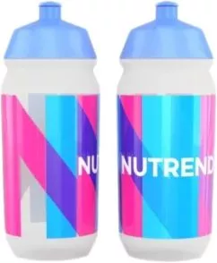 Шейкер Nutrend Sports Bottle 2022 500 мл Білий з Синьо-рожевим Принтом (8594014867572)
