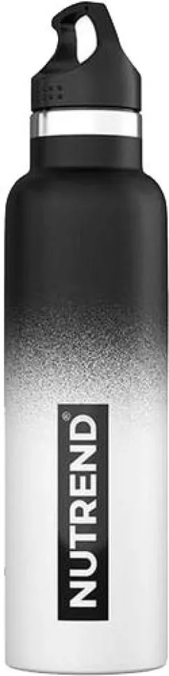 Шейкер Nutrend Stainless Steel Bottle 2021 750 мл Біло-чорний (8594014860818)