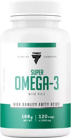 Жирные кислоты Trec Nutrition Super Omega-3 120 капсул (5902114017309)