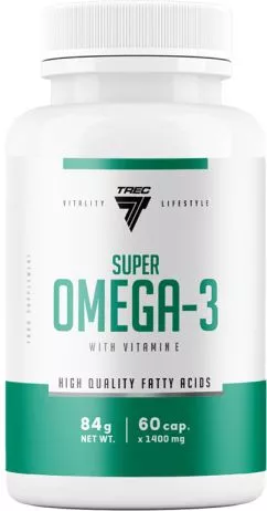 Жирные кислоты Trec Nutrition Super Omega-3 60 капсул (5902114017293)