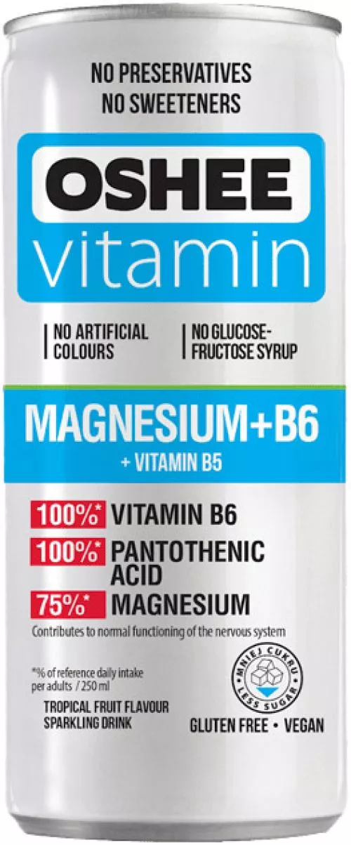 Упаковка безалкогольного напою Oshee Vitamin Energy Magnez +B6 +B5 0.25 л х 24 шт (5908260257248) - фото №2