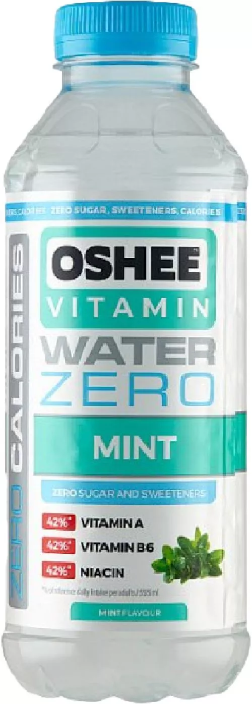 Упаковка безалкогольного газированного напитка Oshee Vitamin Water Zero Mint 0.555 л х 6 шт (5908260255299) - фото №2