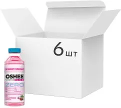 Упаковка безалкогольного газованого напою Oshee Vitamin Water Zero червоний виноград і пітахайя 0.555 л х 6 шт (5908260259143)