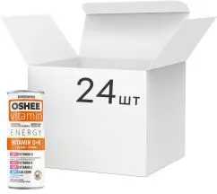 Упаковка безалкогольного газованого напою Oshee Vitamin Energy Calcium + Vitamin D 0.25 л х 24 шт (5908260257286)