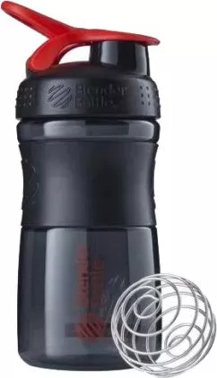 Шейкер BlenderBottle SportMixer с шариком 590 мл Черно-красный (SM 20oz Black/Red)