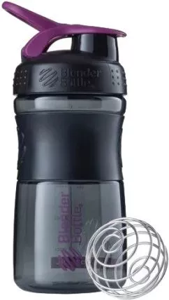 Шейкер BlenderBottle SportMixer с шариком 590 мл Черно-фиолетовый (SM 20oz Black/Plum)