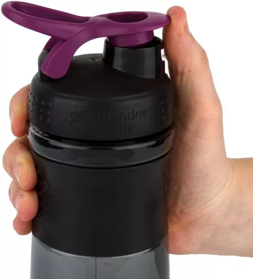 Шейкер BlenderBottle SportMixer с шариком 590 мл Черно-фиолетовый (SM 20oz Black/Plum) - фото №2