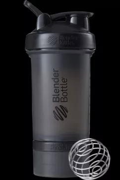 Шейкер BlenderBottle ProStak с шариком 650 мл Черный (PS 22oz Black/Black)