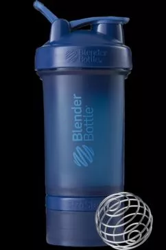 Шейкер BlenderBottle ProStak з кулькою 650 мл Темно-синій (PS 22oz Navy)