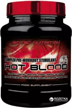 Передтренувальний комплекс Scitec Nutrition Hot Blood 3.0 300 г Orange (728633104734)