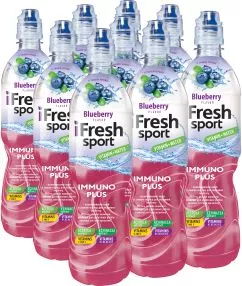 Упаковка безалкогольного вітамінізованого негазованого напою iFresh Imuno Plus Чорниця 0.5 л х 9 пляшок (4820115401211)