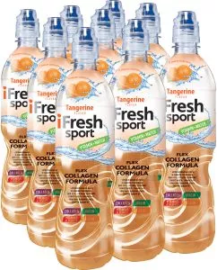 Упаковка безалкогольного витаминизированного негазированного напитка iFresh Sportflex Collagen Formula Мандарин 0.5 л х 9 бутылок (4820115401235)