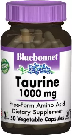 Амінокислота Bluebonnet Nutrition Таурин 1000 мг 50 гелевих капсул (743715000872)