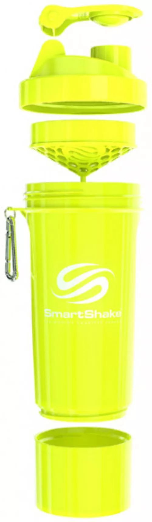 Шейкер спортивный SmartShake Slim 500 мл Neon Yellow (7350057182086) - фото №2