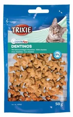 Trixie Denta Fun Dentinos Дропы лакомства для котов с витаминами 50 г (TX-4266)