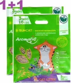 Наполнитель гигиенический SunCat с добавлением мяты 3+3 кг (4820243140013)