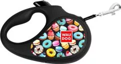 Поводок-рулетка Collar WAUDOG R-leash, рисунок "Пончики", M, до 25 кг, 5 м, светоотражающая лента (8125-0070-01)