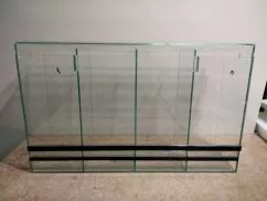 Тераріум скляний Aquamaster N на 4 відсіку для павуків древесників 60x20x35 см, проточна вентиляція низ / верх (BL8911p9)