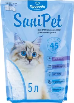 Наполнитель для кошачьего туалета Природа Sani Pet силикалевый 5 л (4823082402670)