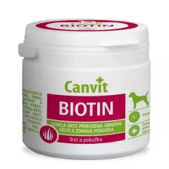 Canvit Biotin Вітаміни для шкіри, вовни та кігтів собак малих та середніх порід 100 таблеток